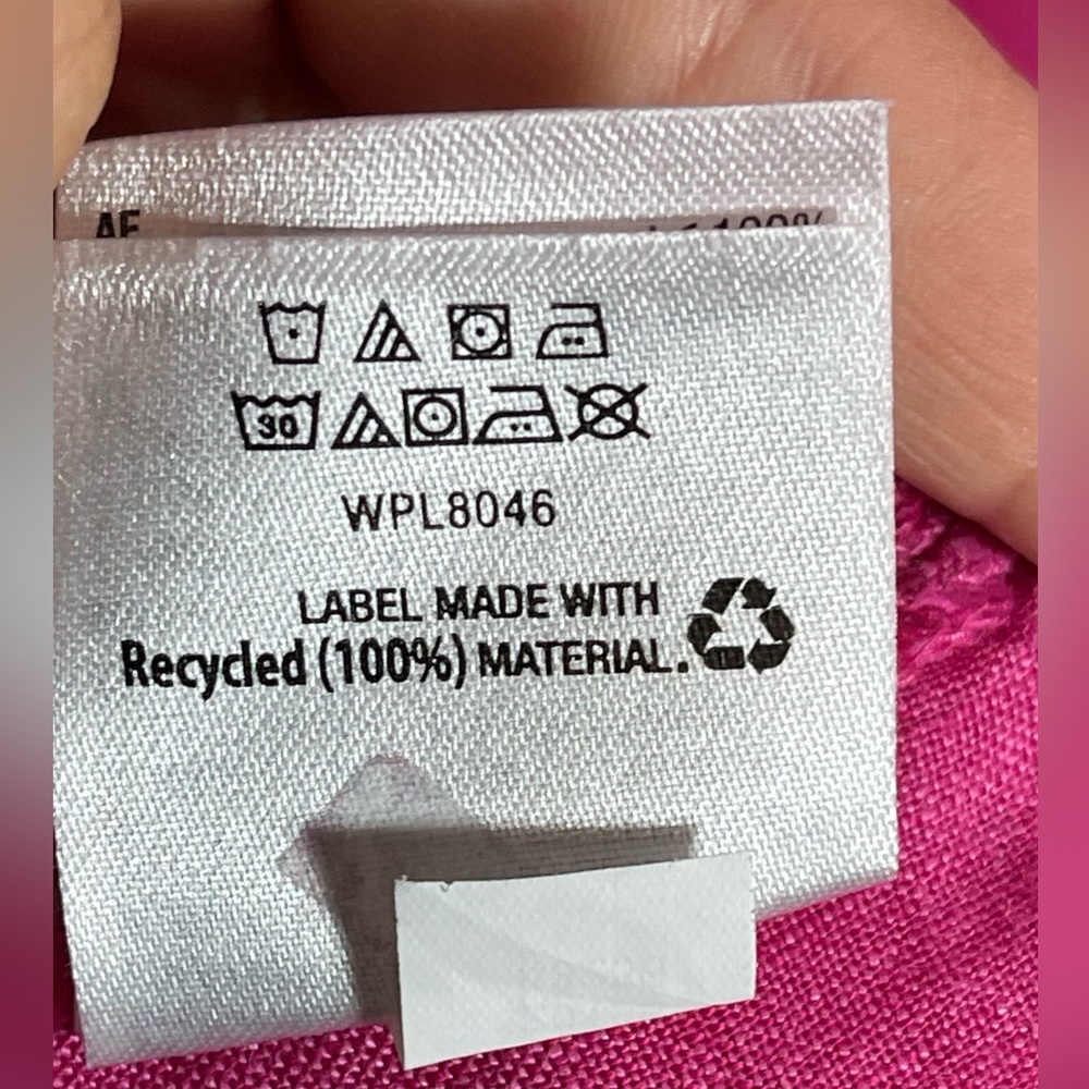 💯Linen Charter Club Fuchsia Button-Down Shirt - Picture 9 of 12